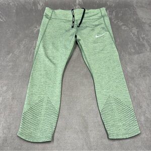 Nike light green Dri fit women’s L Mint Green Leggings capri workout training